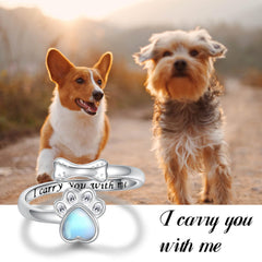 zaxsj urn ring moonstone detail highlights a comforting memorial glow