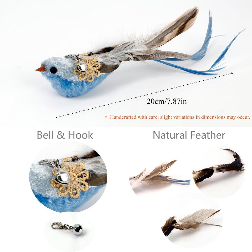 ZAYLUMO bird refill bell highlights realistic prey for engaging hunting instincts.