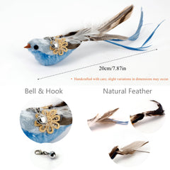 ZAYLUMO bird refill bell highlights realistic prey for engaging hunting instincts.