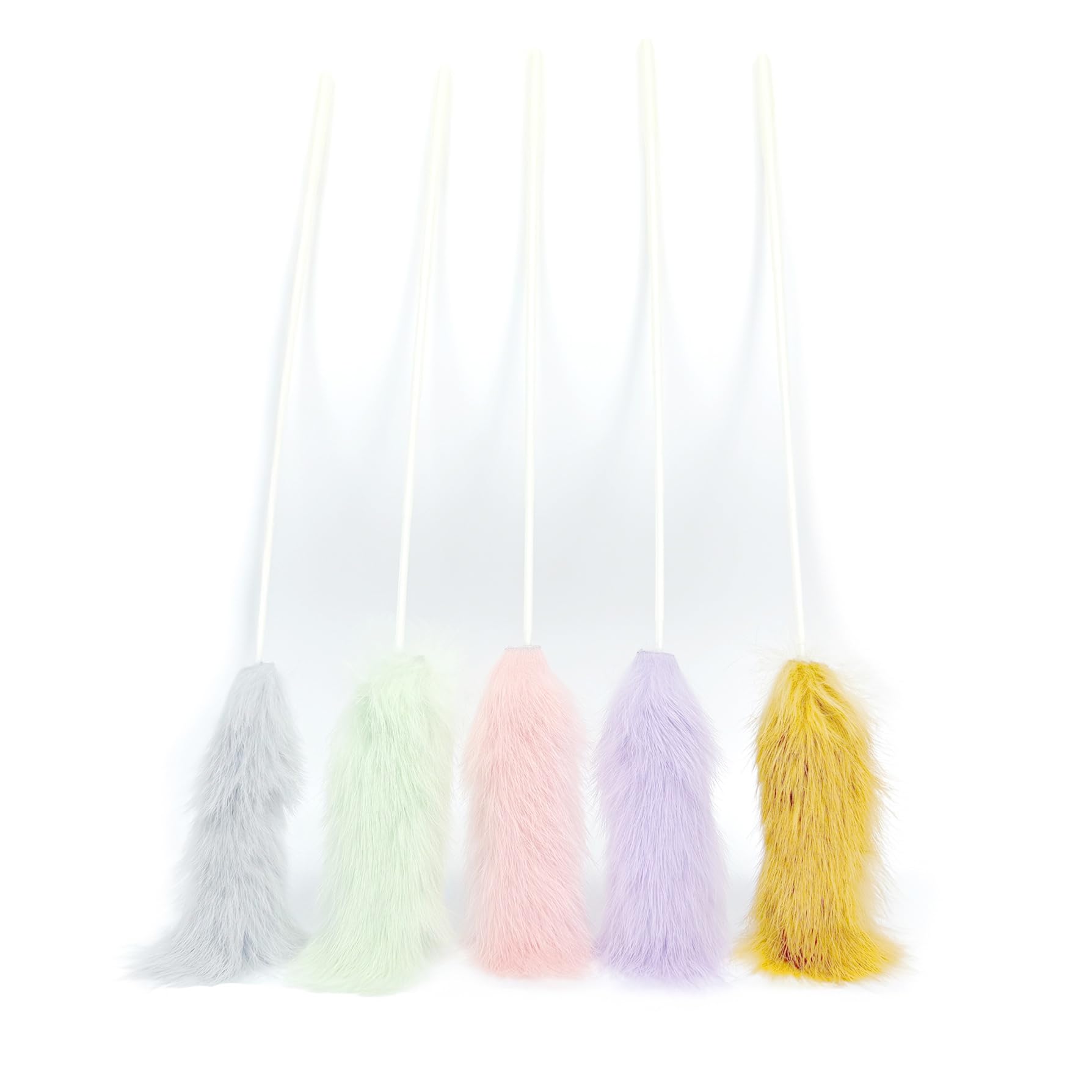 ZAYLUMO rabbit fur cat toys durable wand construction for long-lasting play