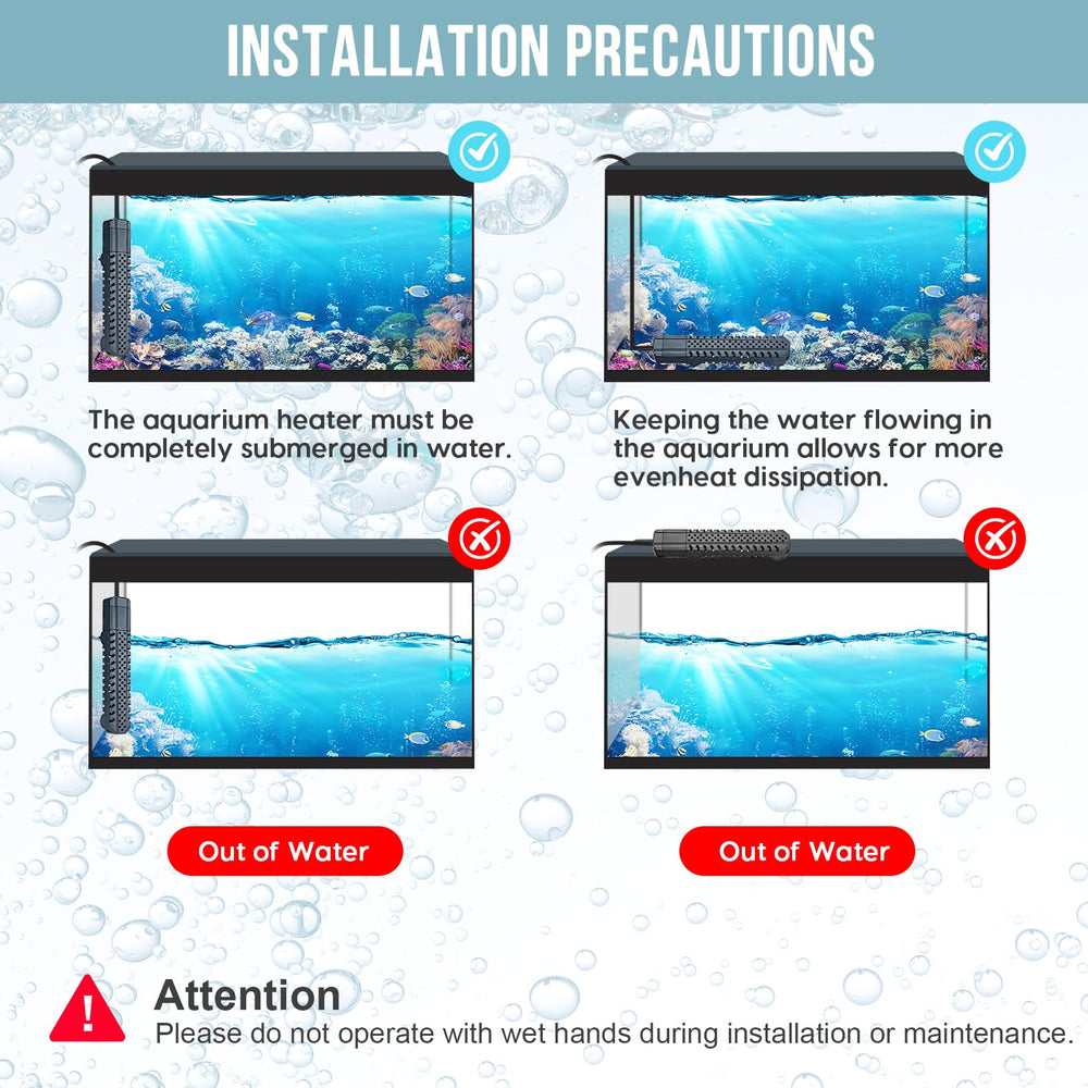 ZazaFi heater provides steady warmth for tropical fish and plant health.