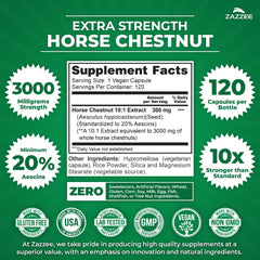 Zazzee capsules-closeup showing 3000 mg strength and 10:1 extract