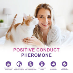 Zcotsu vet-recommended cat calming product with safe-for-all-cats badge.