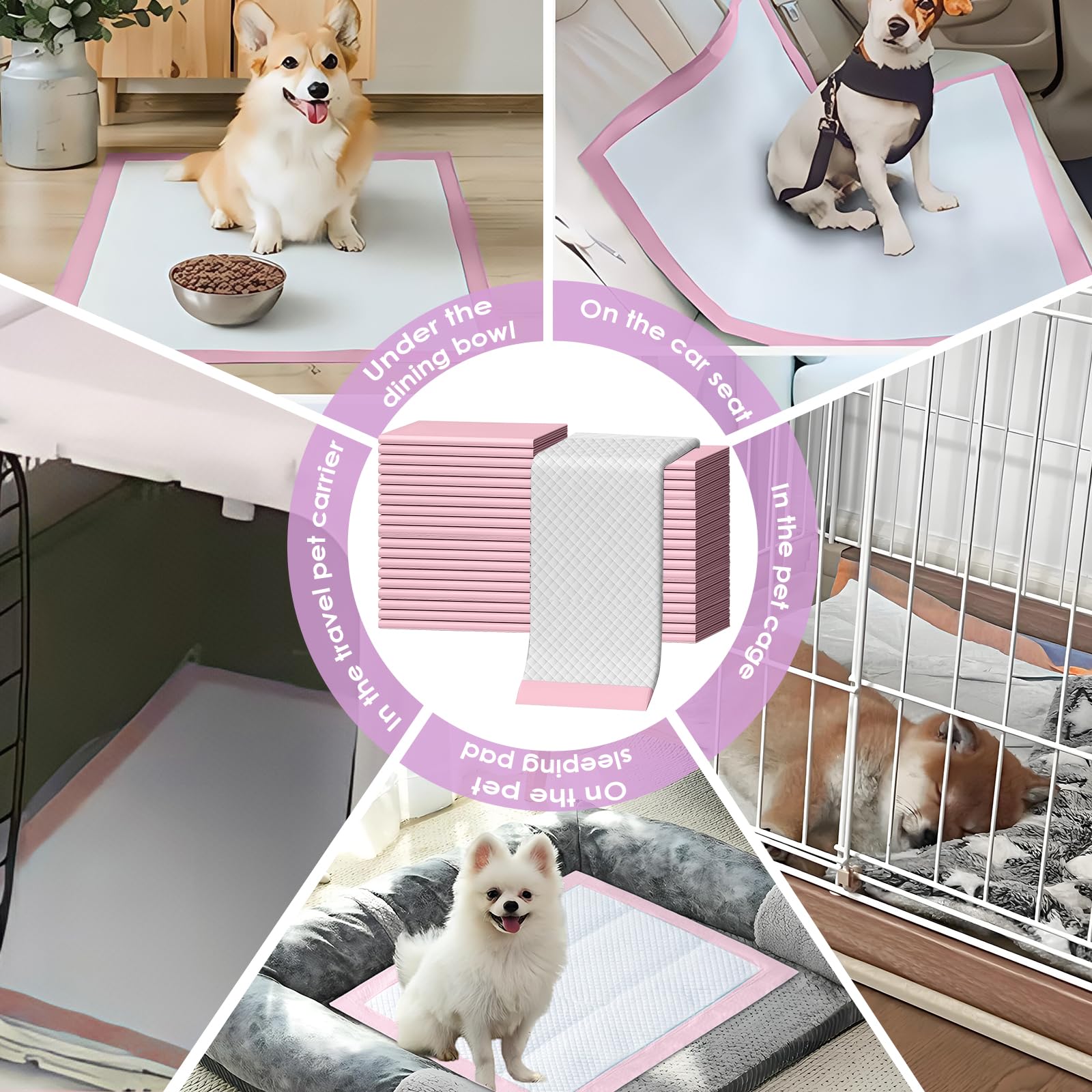 Zdolmy pink pad on floor protects surfaces and reduces tracking.