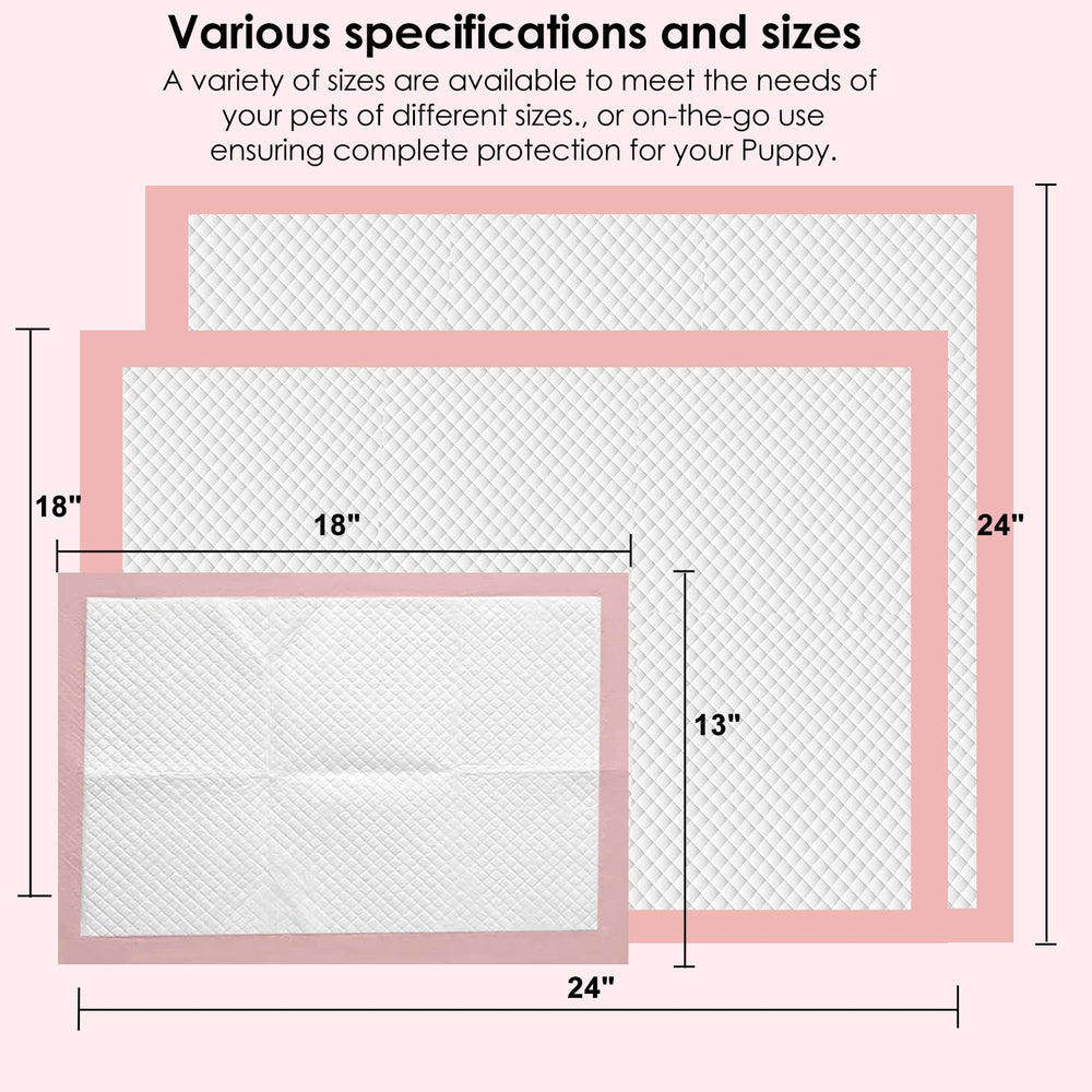 Zdolmy Pink Puppy Pee Pad 24x24 features attractant layer supports easier house training.