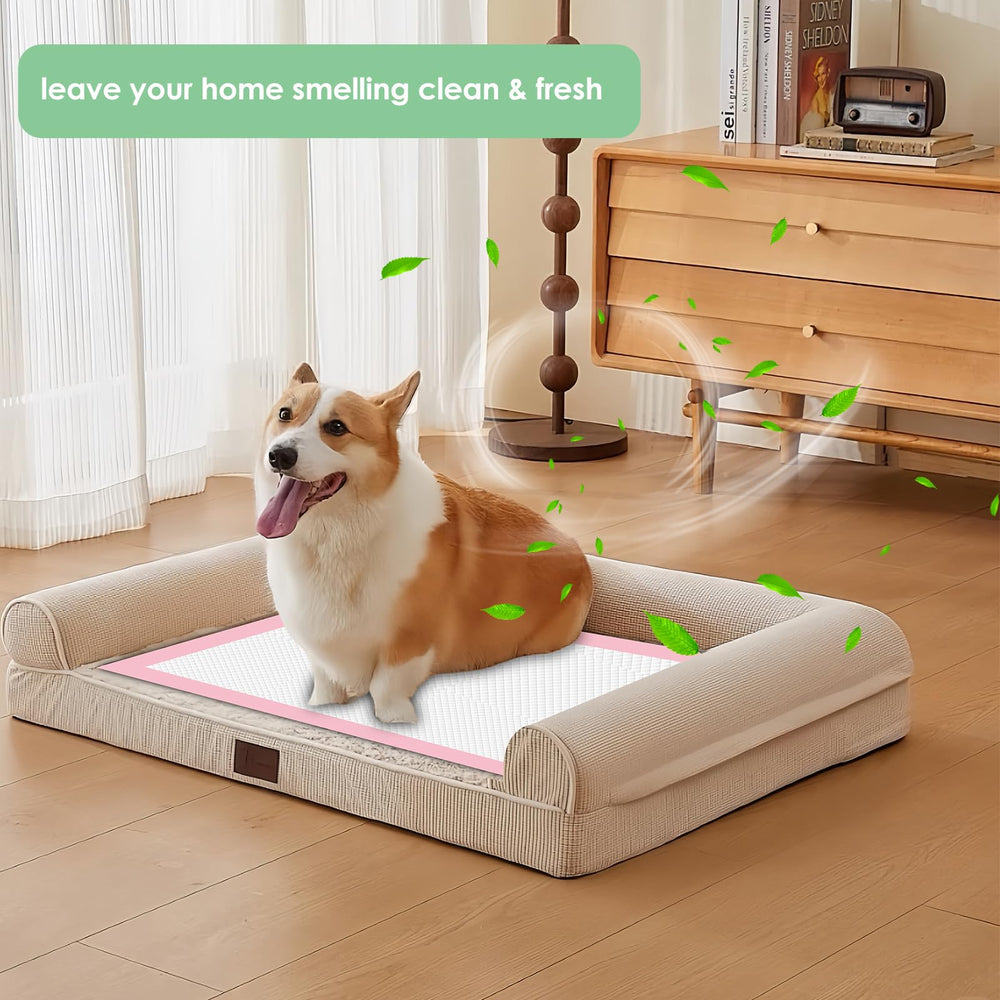 Zdolmy Pink Puppy Pee Pad showing waterproof backing to prevent leaks