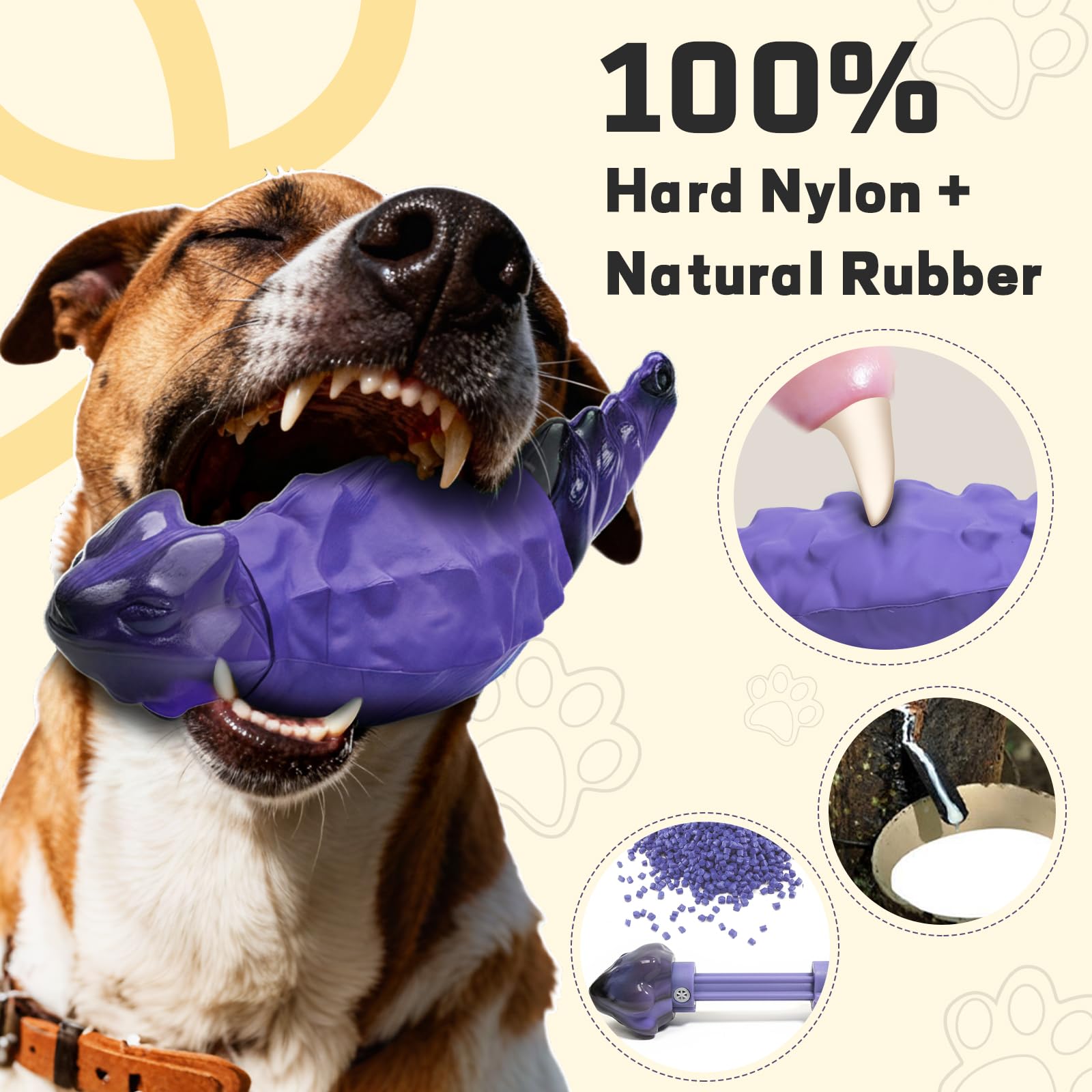 ZeLing HTL durable chew toy for aggressive chewers demonstrates heavy-duty construction.