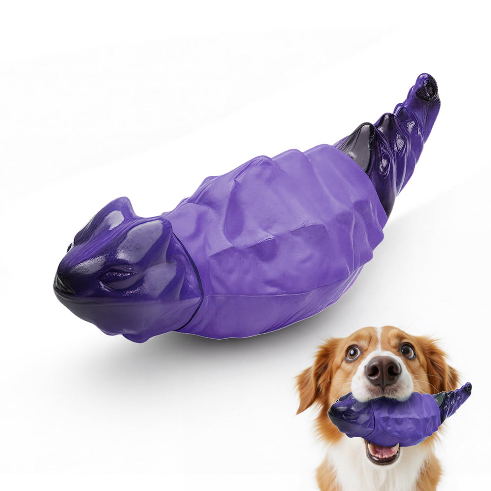 ZeLing HTL indestructible lizard toy close-up shows rugged chew surface for aggressive chewers.