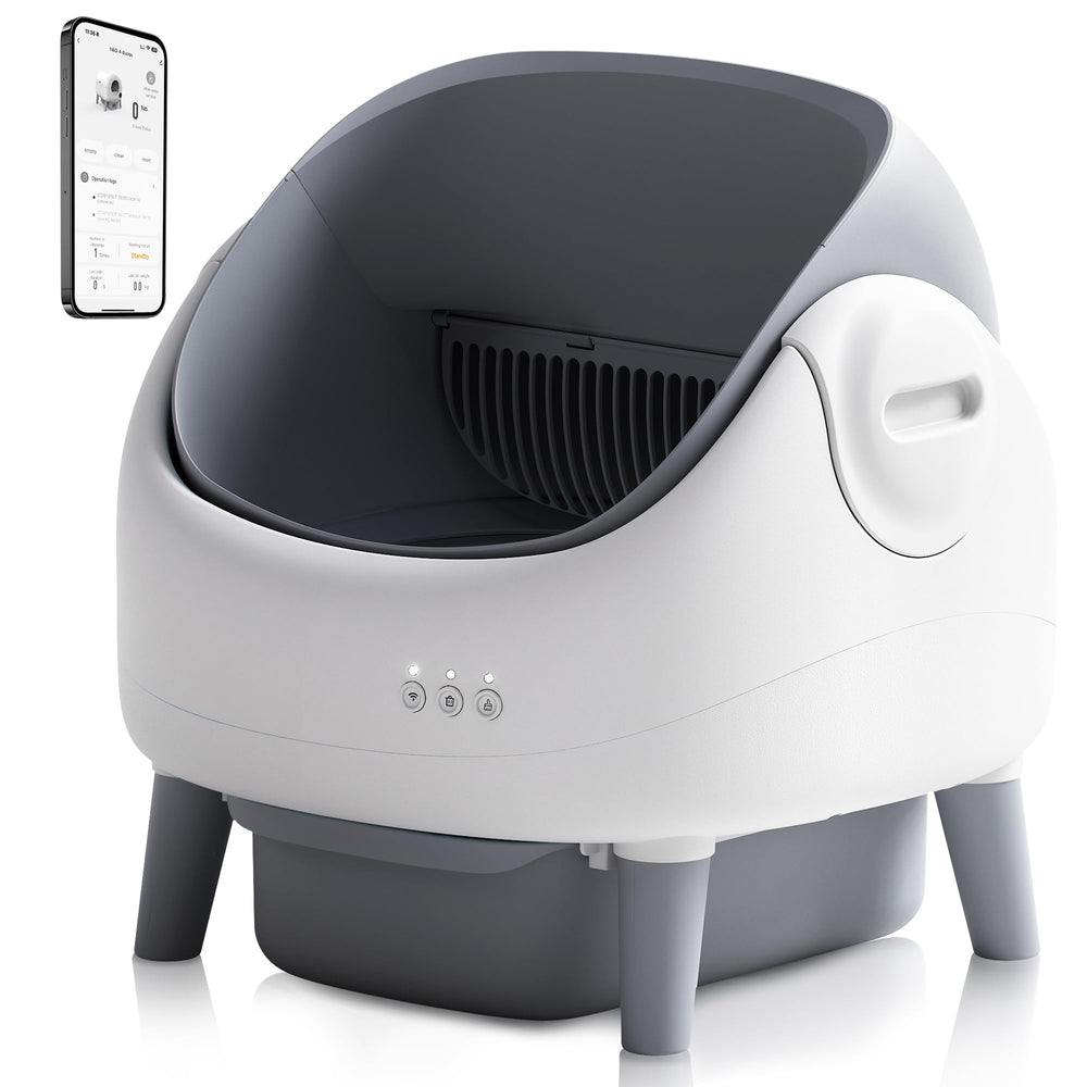 ZeaCotio open-top litter box front view for easy access and multi-cat comfort