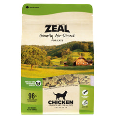ZEAL Canada air-dried cat food chicken bowl shows protein-rich meal for active cats