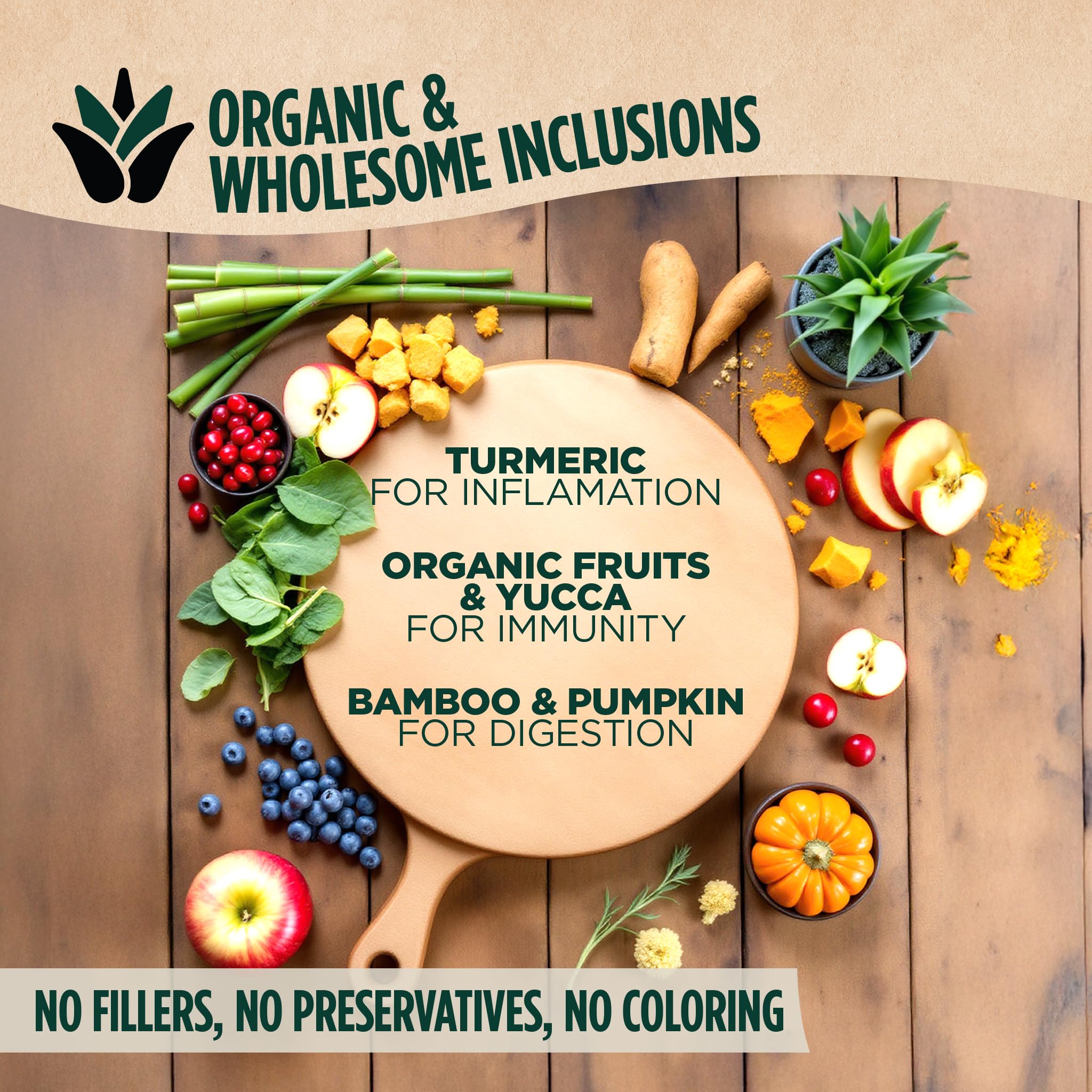 ZEAL Canada pumpkin image suggests digestive comfort and easy feeding with fiber.