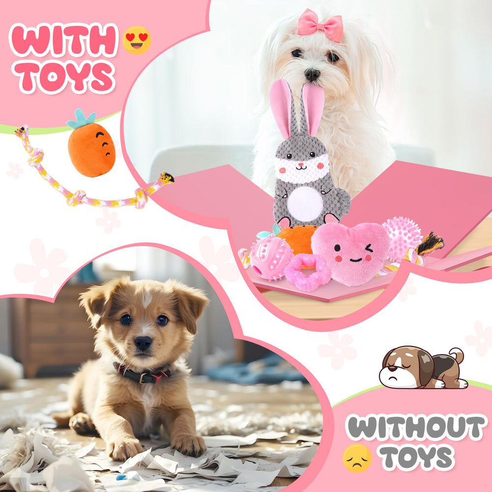Zeaxuie Pink Puppy Toy Dog Bags Roll enables quick cleanup.