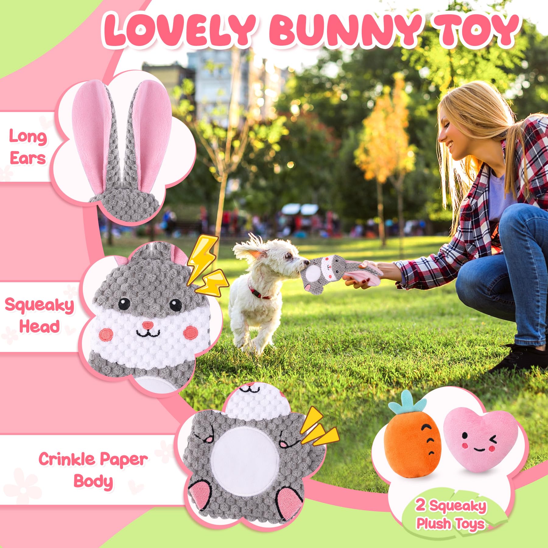 Zeaxuie Pink Puppy Toy Rubber Chew offers safe teething resistance.