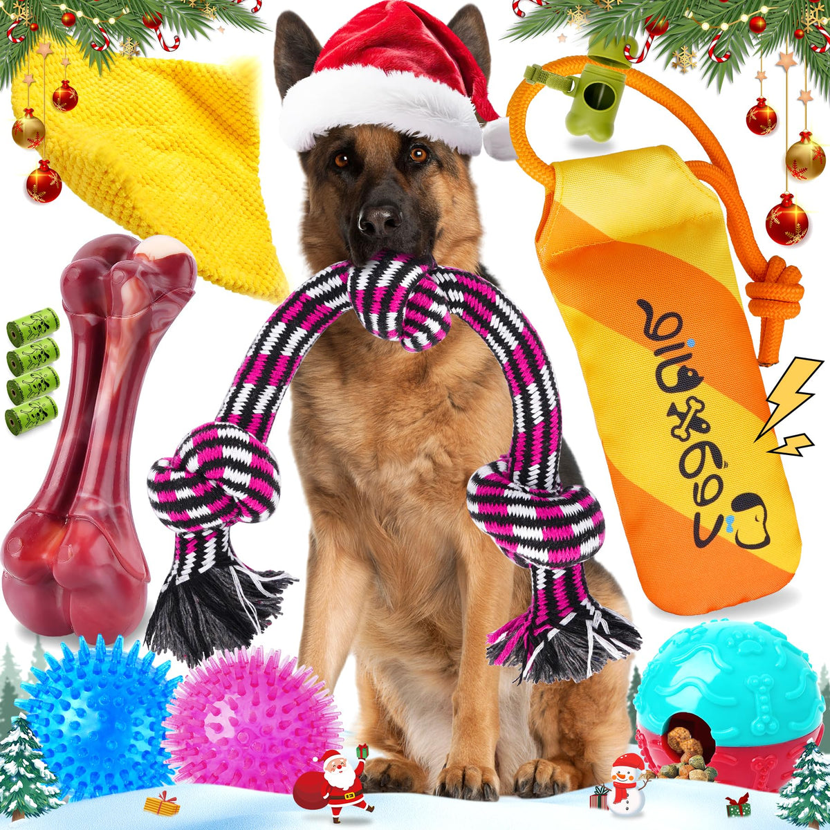 Zeaxuie rope-tug toy pack shows durable chew power for aggressive chewers.