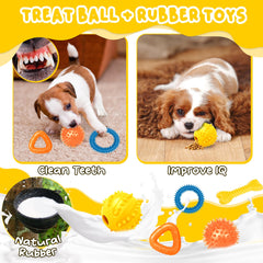 Zeaxuie rubber chew toy with textured bumps aids teeth cleaning.