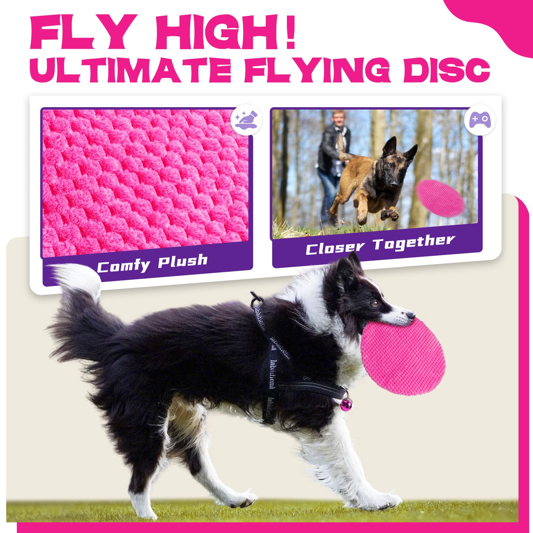 Zeaxuie sturdy flying disc for outdoor fetch and exercise