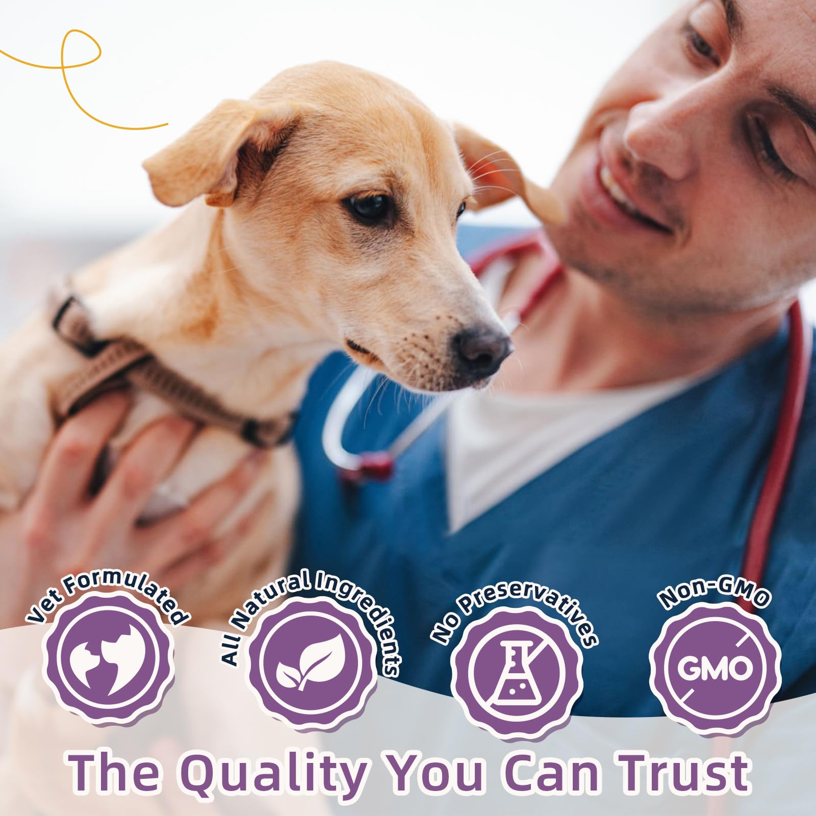 ZEBORA probiotics for dogs puppy-friendly image suggests suitability for all life stages.