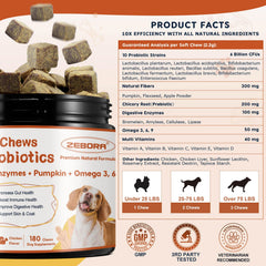 ZEBORA dog probiotic soft chews close-up with chicken flavor appeal