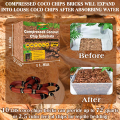 Expanded ZeeDix coconut chips ready for terrarium use