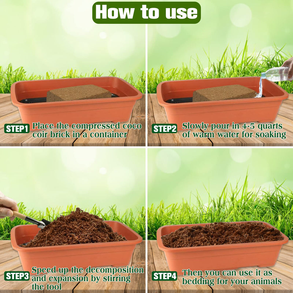 ZeeDix coconut-fiber-substrate-expanded-bedding shows ready-to-use fluffy bedding after hydration