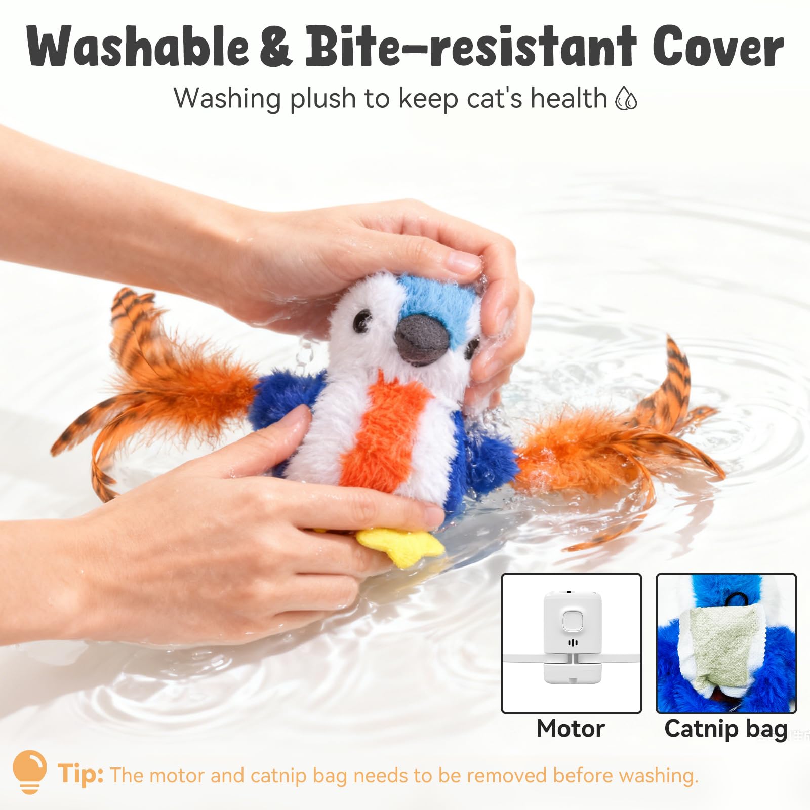 Zeepet flapping bird toy lifelike animal sounds for realistic interaction