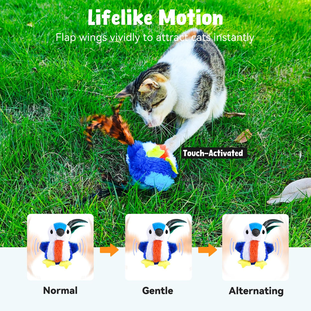 Zeepet flapping bird toy USB recharge in one hour ready to use