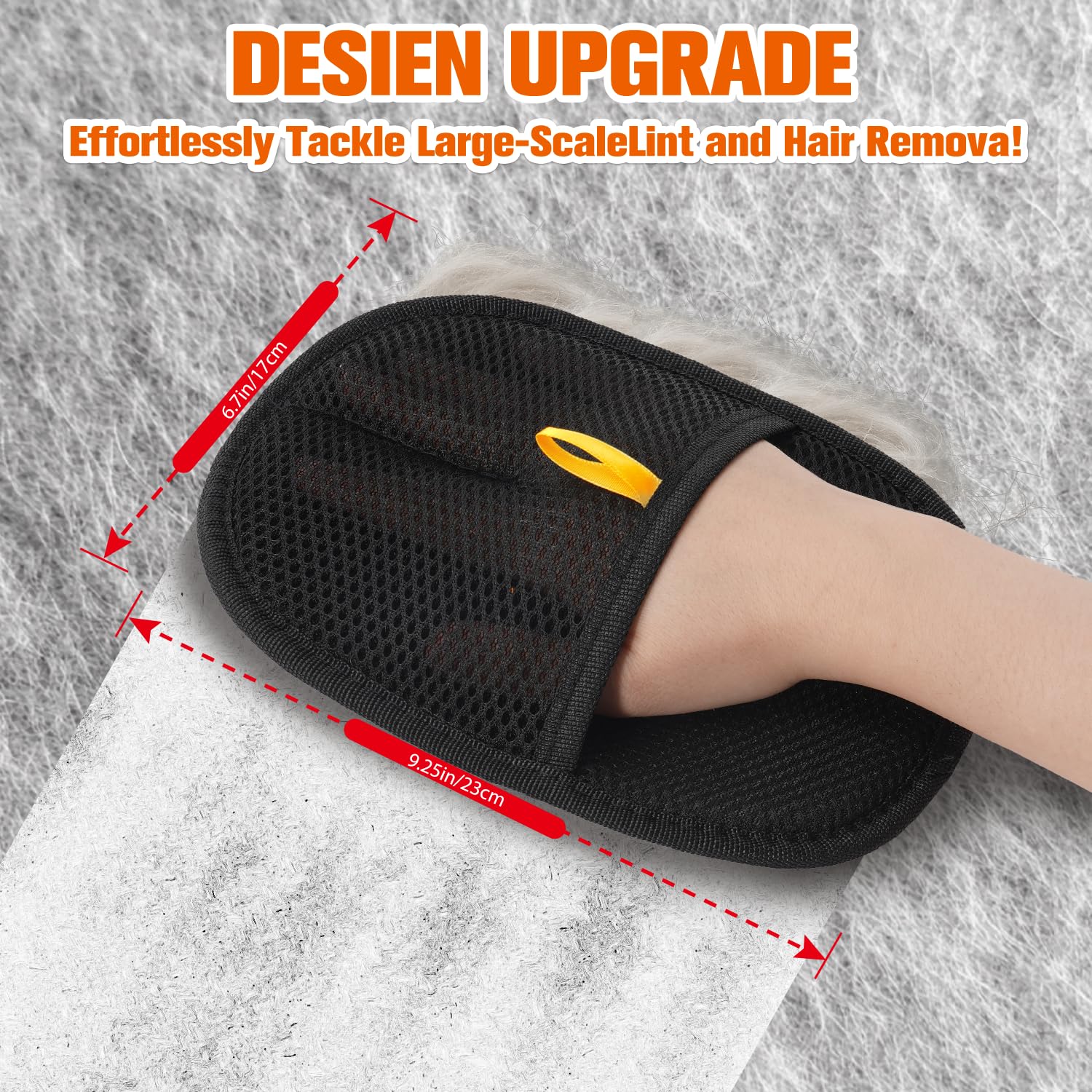 Zehrai Pet Hair Removal Glove upgraded grip enables secure grooming sessions.