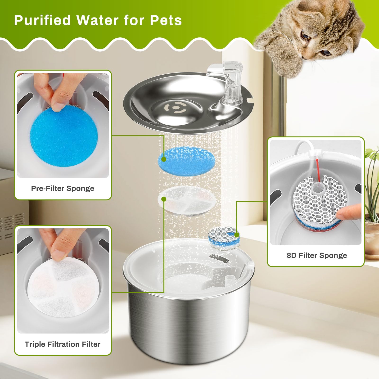 ZEKIRY 5-8d-sponge demonstrates enhanced filtration and pump protection.