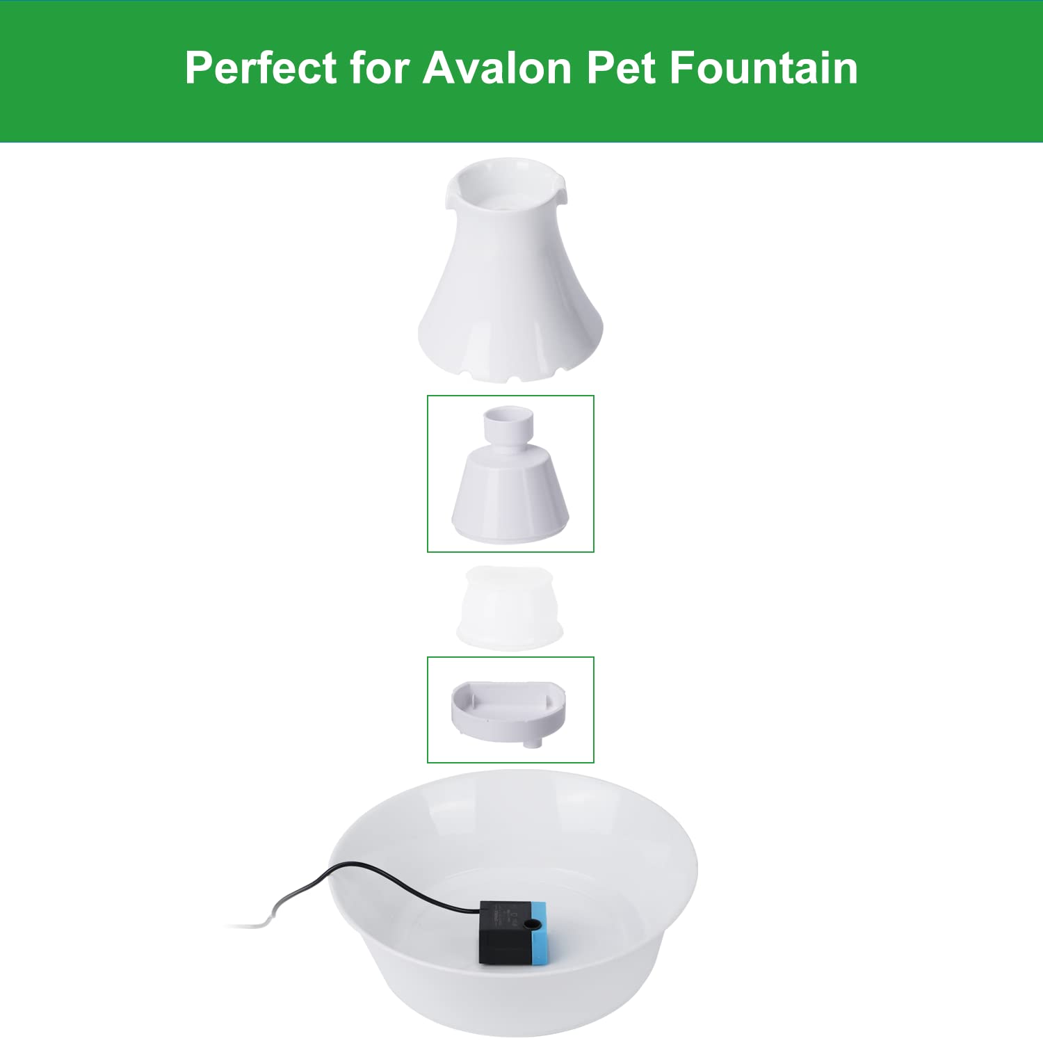 ZEKIRY replacement housing for 1-gallon fountains; supports efficient carbon filter performance.