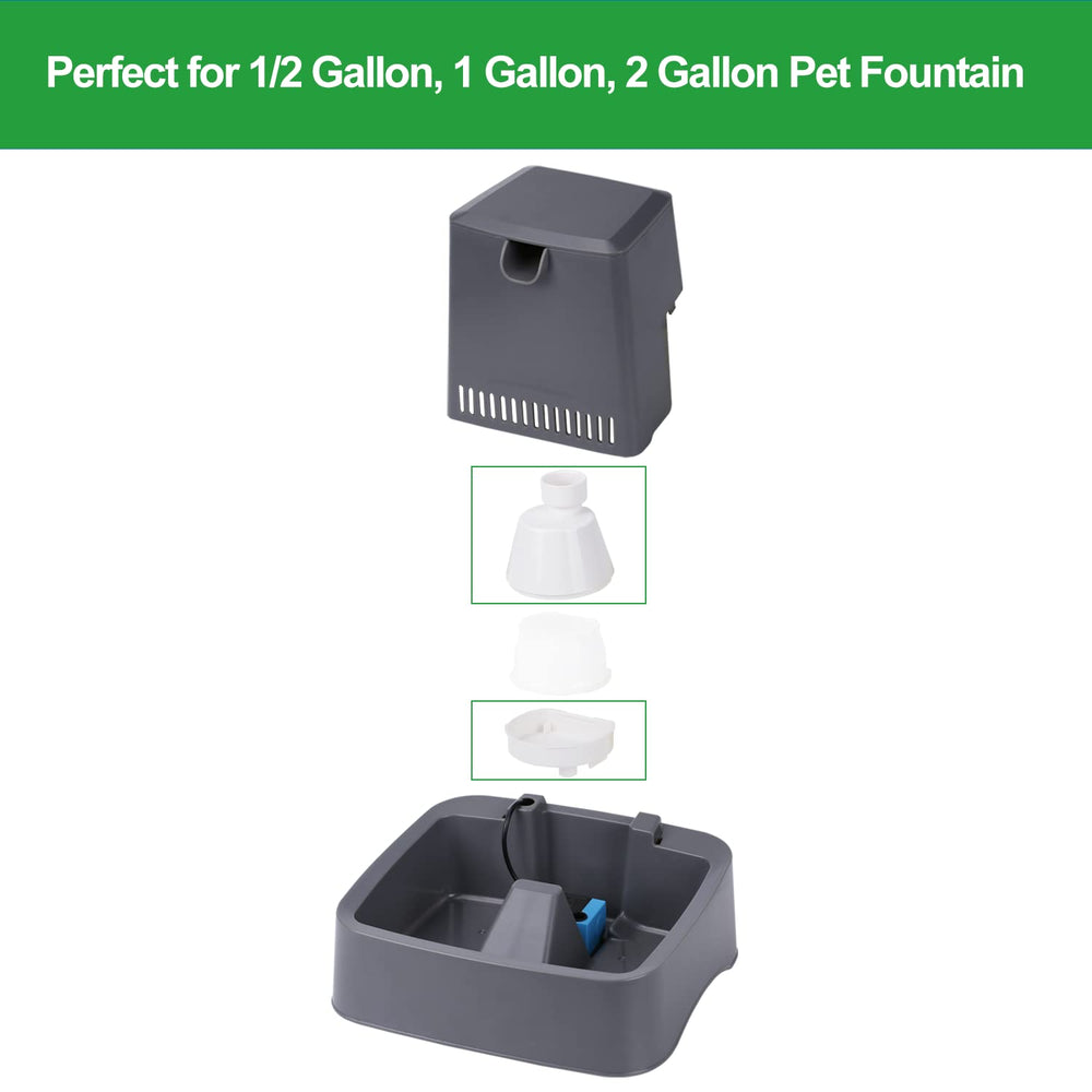 ZEKIRY replacement housing for 2-gallon fountains; sturdy design enhances long-lasting filtration.