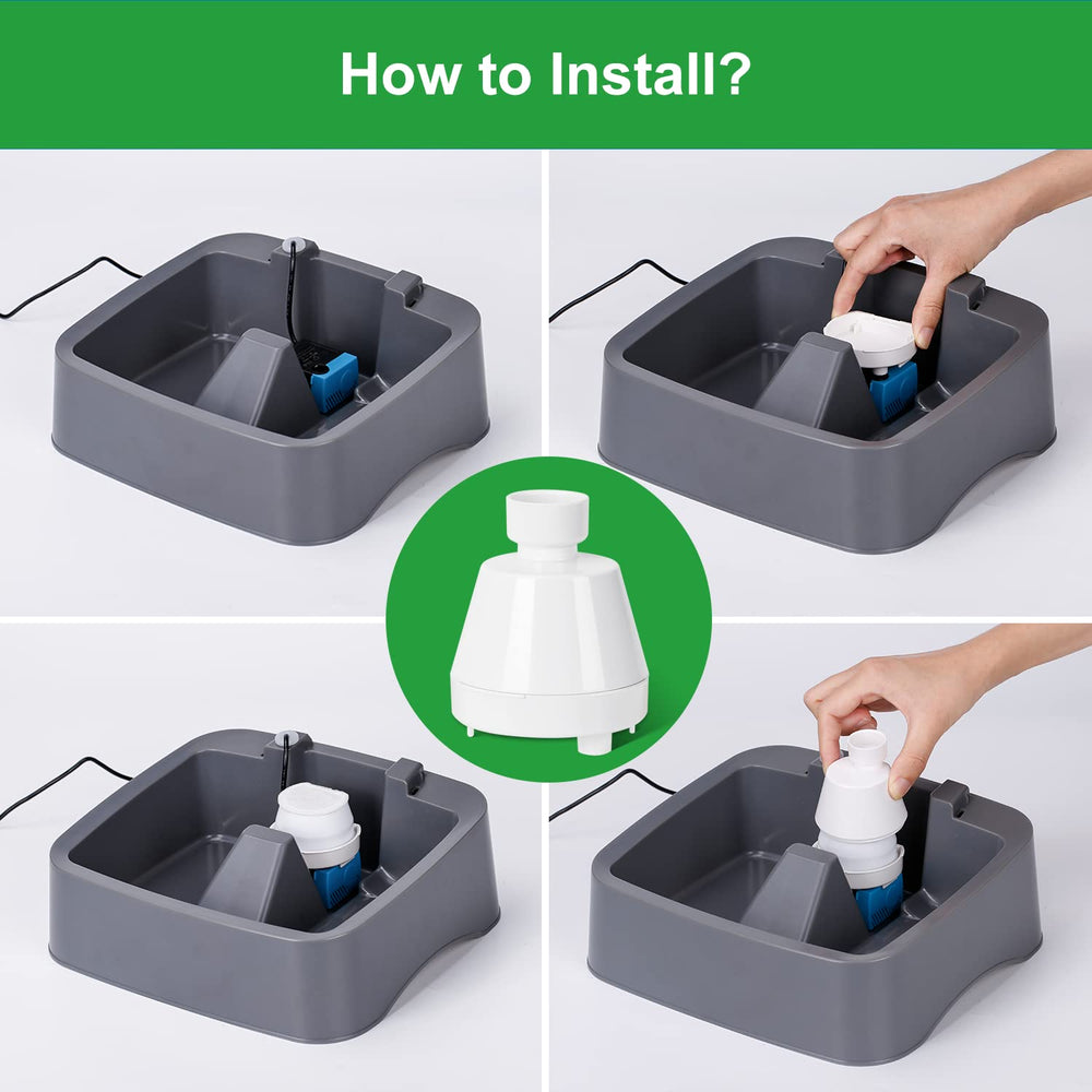 ZEKIRY easy-open filter housing; quick maintenance for pet fountains.
