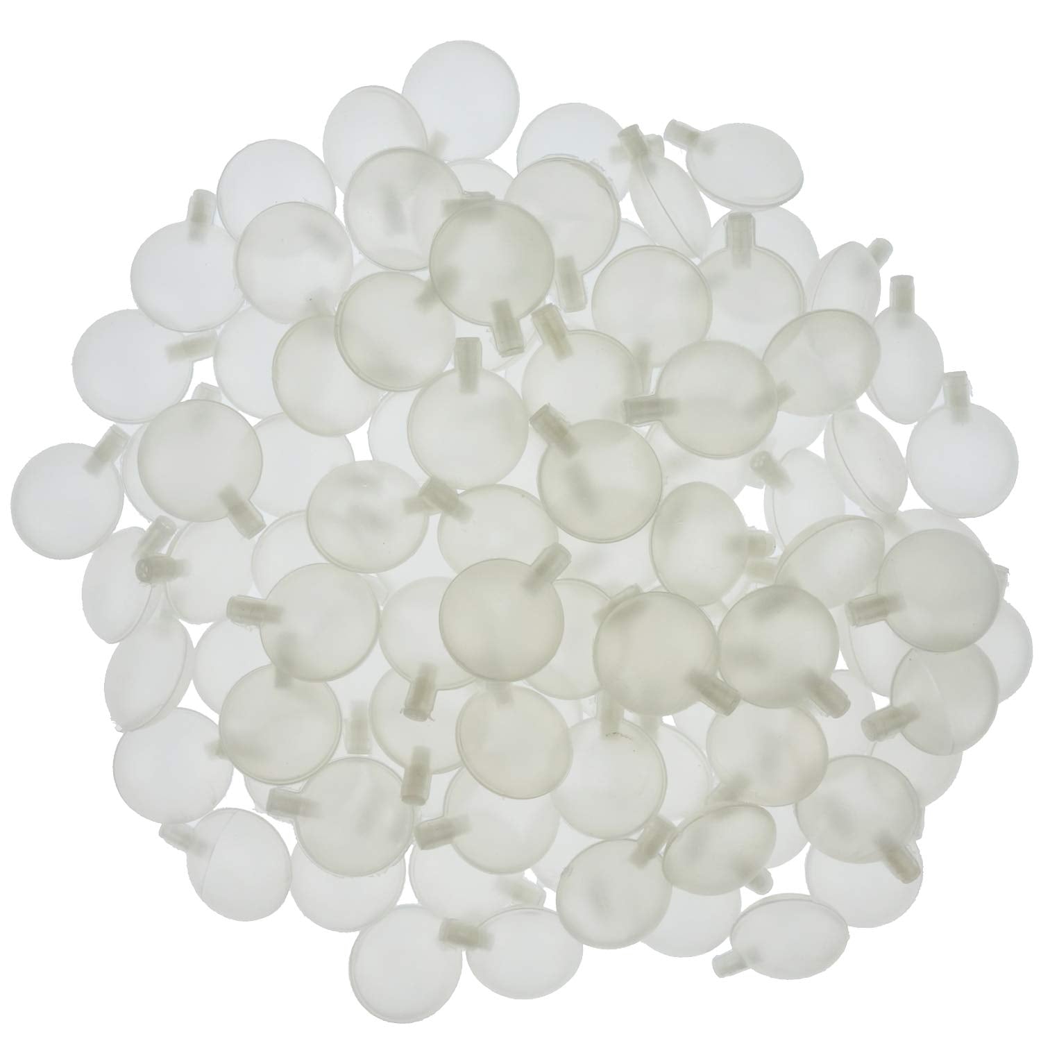 Zelerdo 100-pack 35mm squeakers closeup for easy toy repairs and DIY projects.