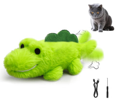 ZeLing HTL Croc Chase Toy shows 360° motion for active indoor cat play