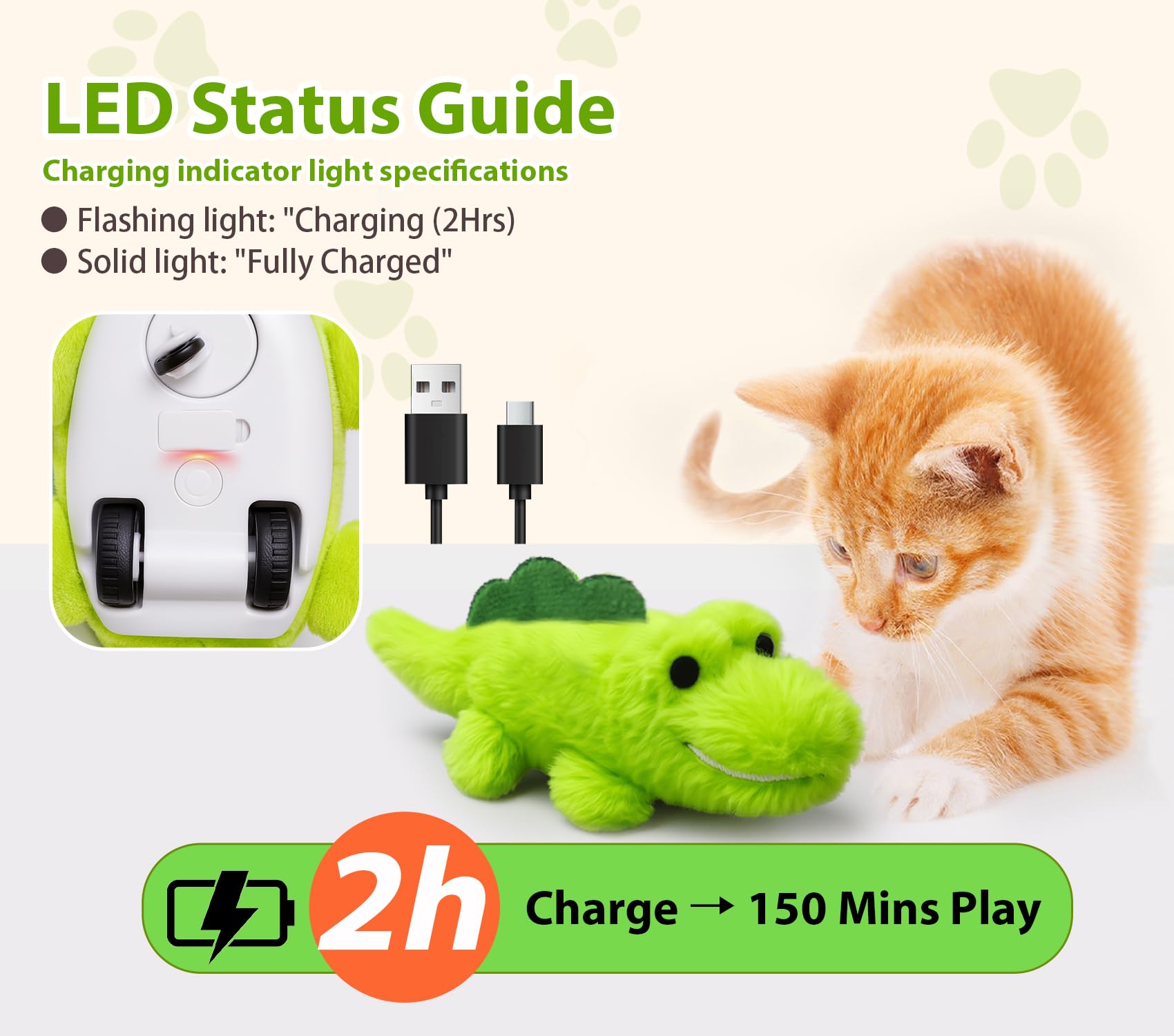 ZeLing HTL Croc Chase Toy removable wheels for easy cleaning after play