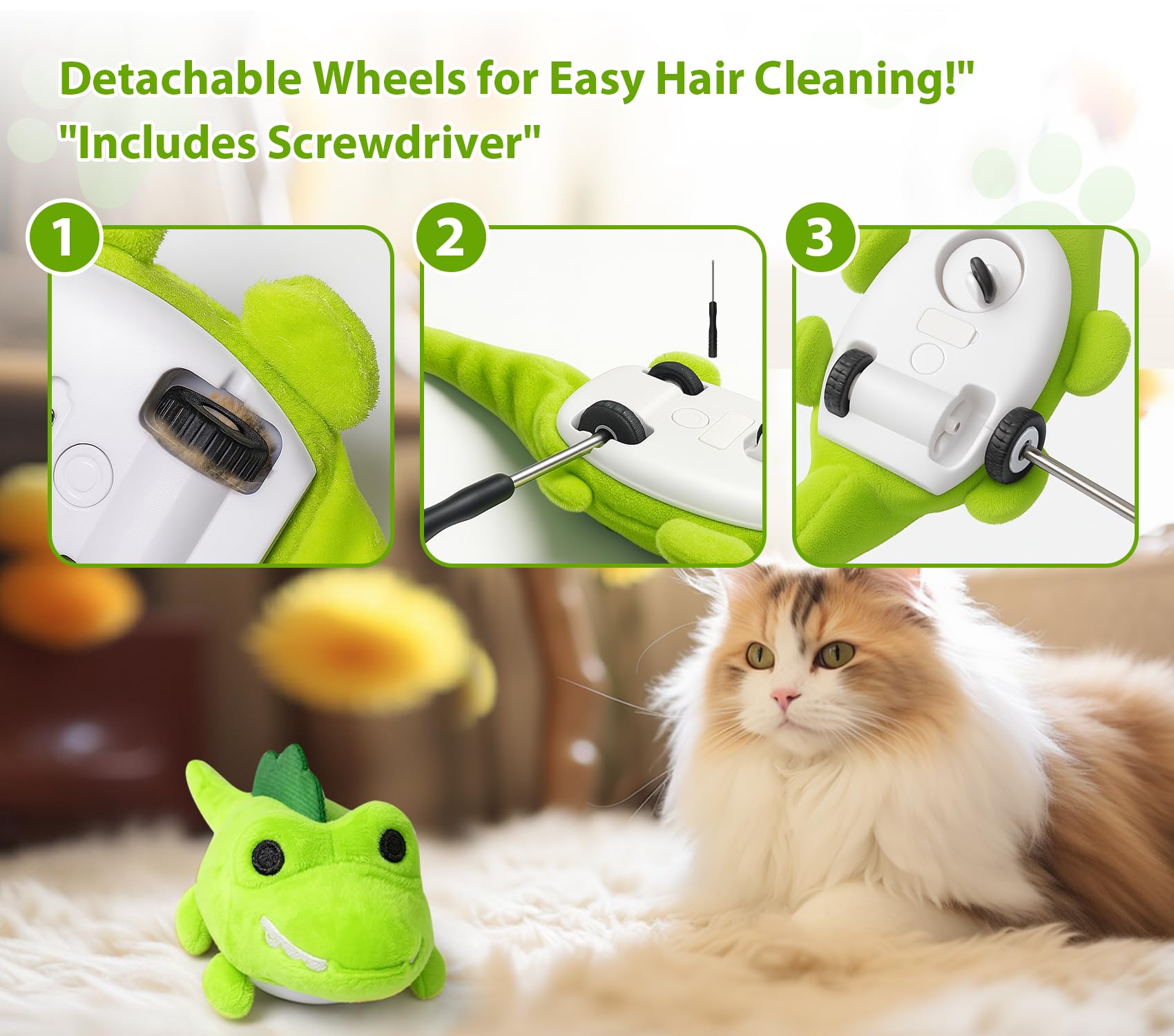 ZeLing HTL Croc Chase Toy blue LED standby nudges you to re-engage.