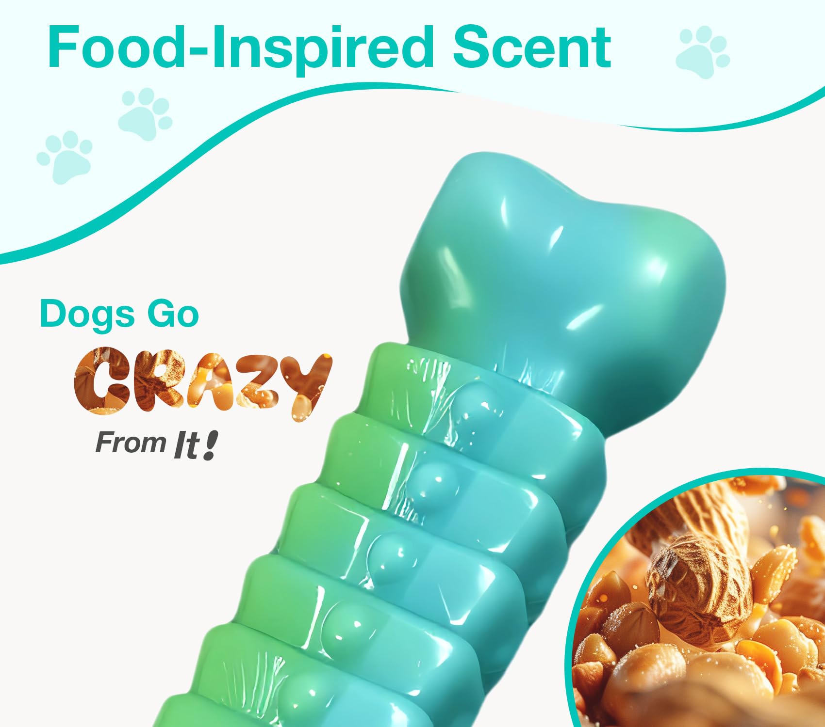 ZeLing HTL bone features raised nodes that support chewing and help with teeth cleaning.