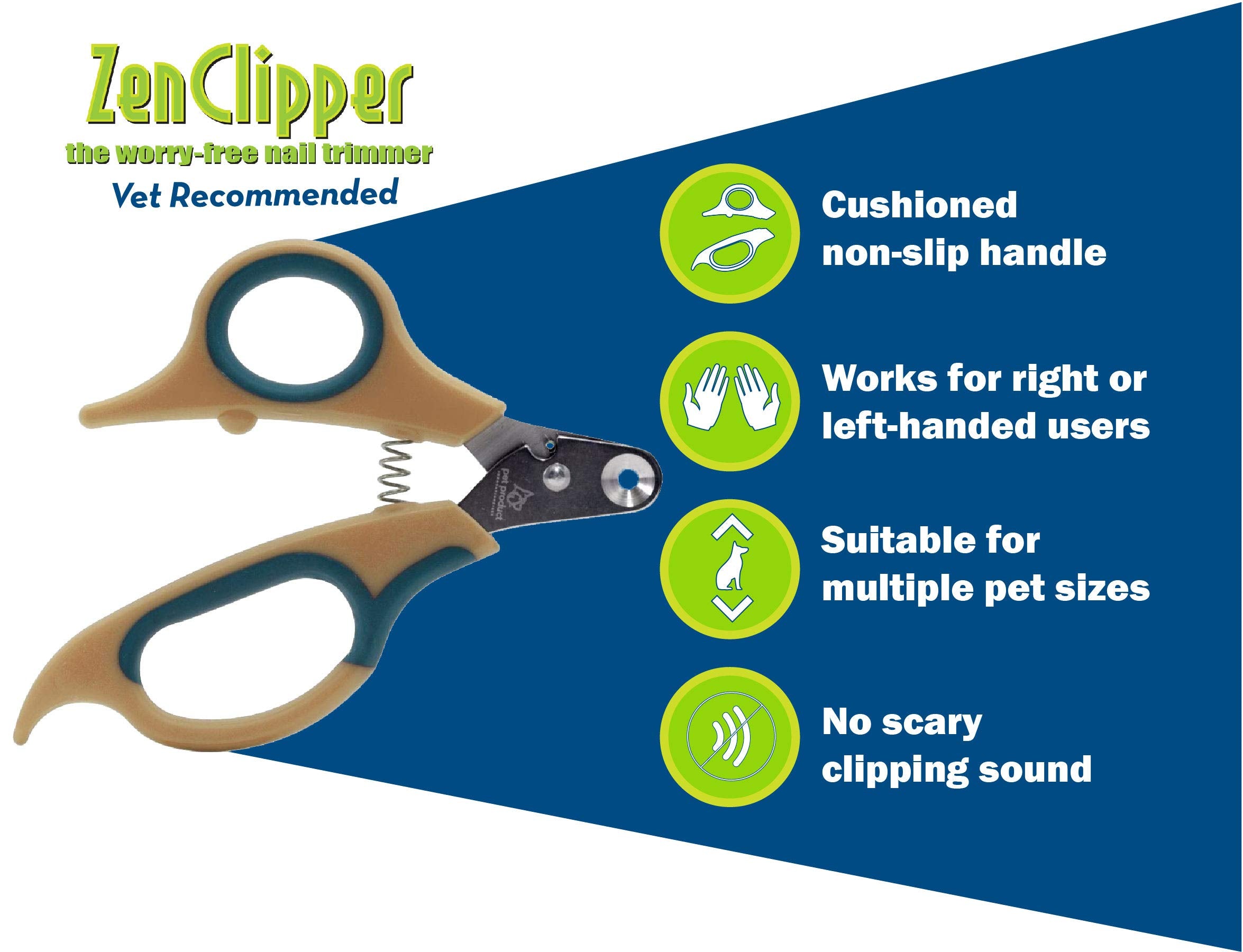 Zen Clipper anxiety-reduction-friendly design helps stress-free trims.