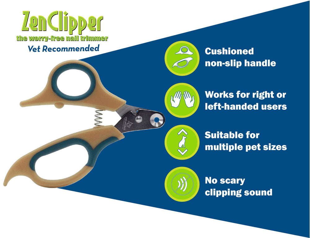 Zen Clipper anxiety-reduction-friendly design helps stress-free trims.