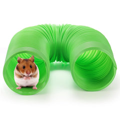 ZENFUN hamster tunnels green 3-pack adds flexible routes to reduce boredom