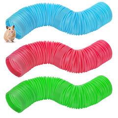 ZENFUN hamster tunnels pink 3-pack offers colorful hideaways for enrichment and exploration