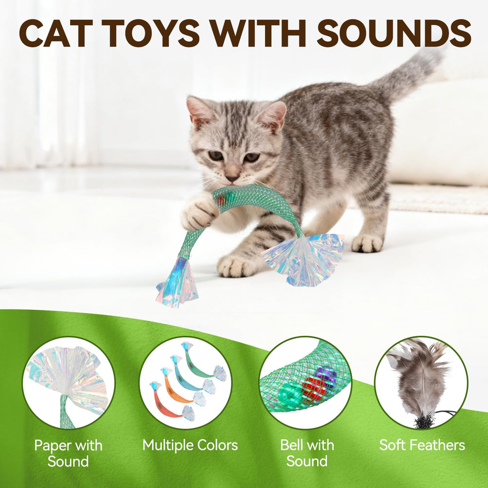 ZENGABIA Gall Fruit Feather Refill—natural movement entices chasing and exploration.