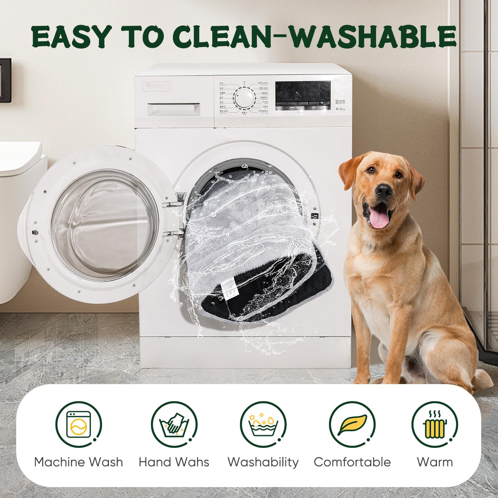 ZENGAOOU self-warming dog bed anti-slip bottom on floor surface