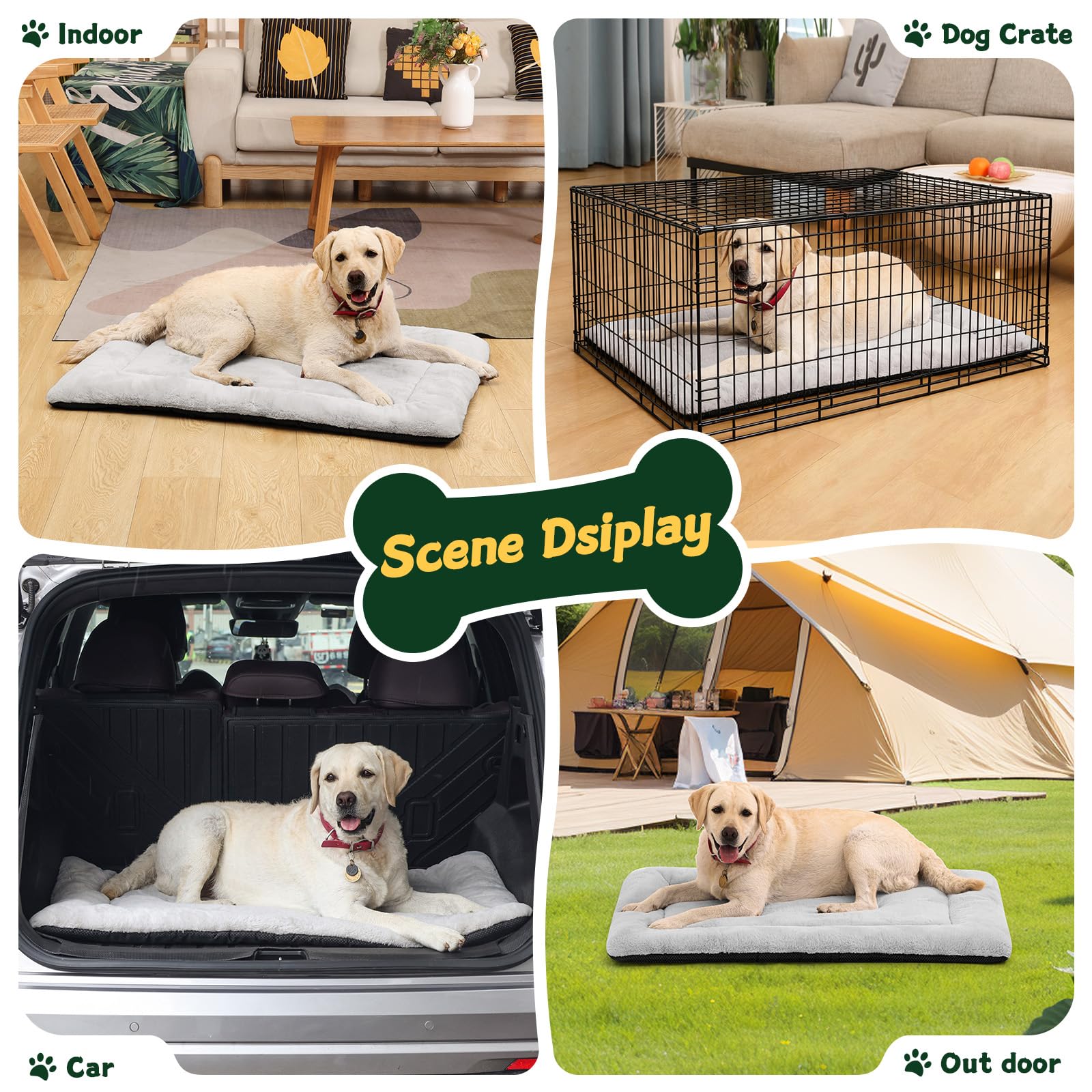ZENGAOOU self-warming dog bed in crate offering cozy containment