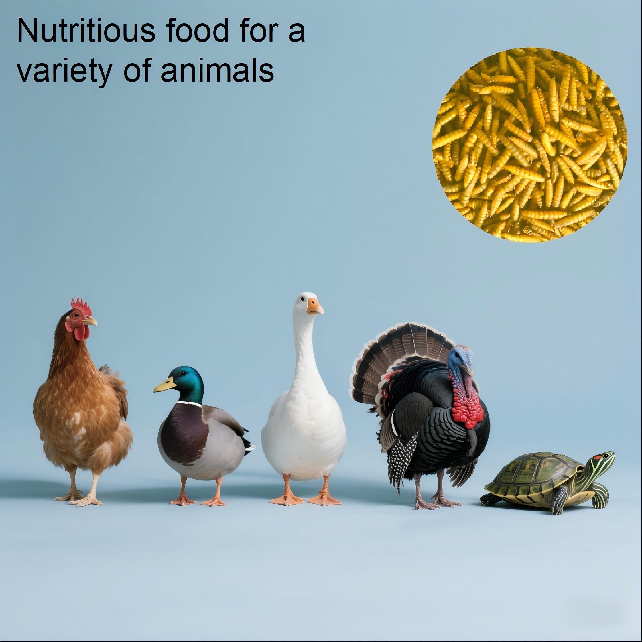 ZenithWorks 10 lb bag of natural dried BSF larvae for flock nutrition