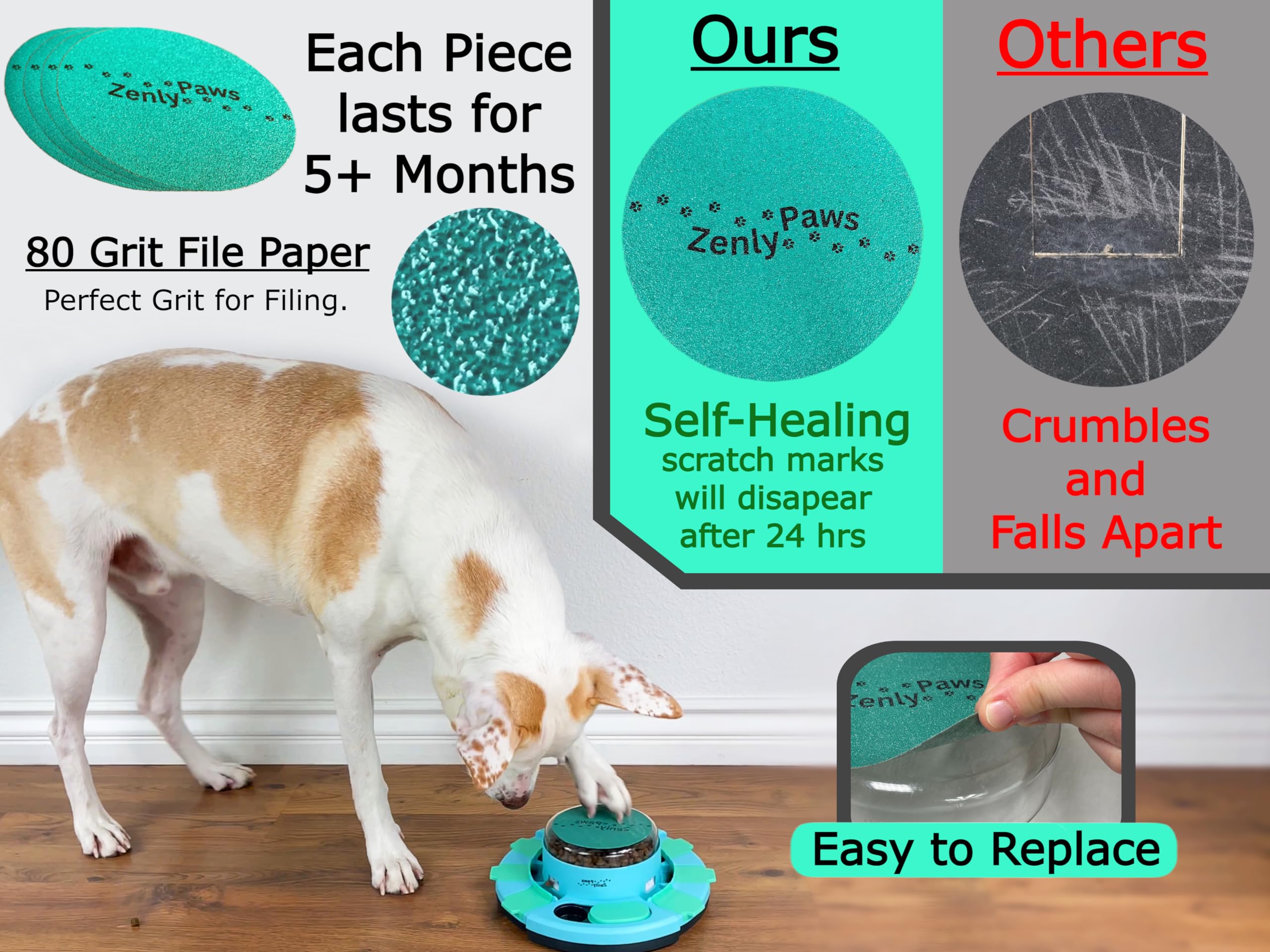 Zenly Paws Nail File Toy pain-free design offers gentle nail care