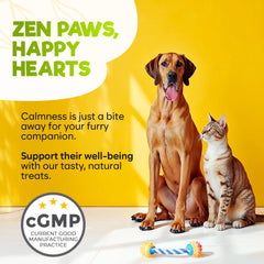 ZENO calming chews close-up texture highlights natural ingredients and bite size.