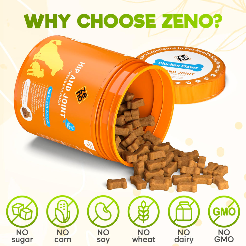 ZENO chicken-flavored chews dogs love during walks and play