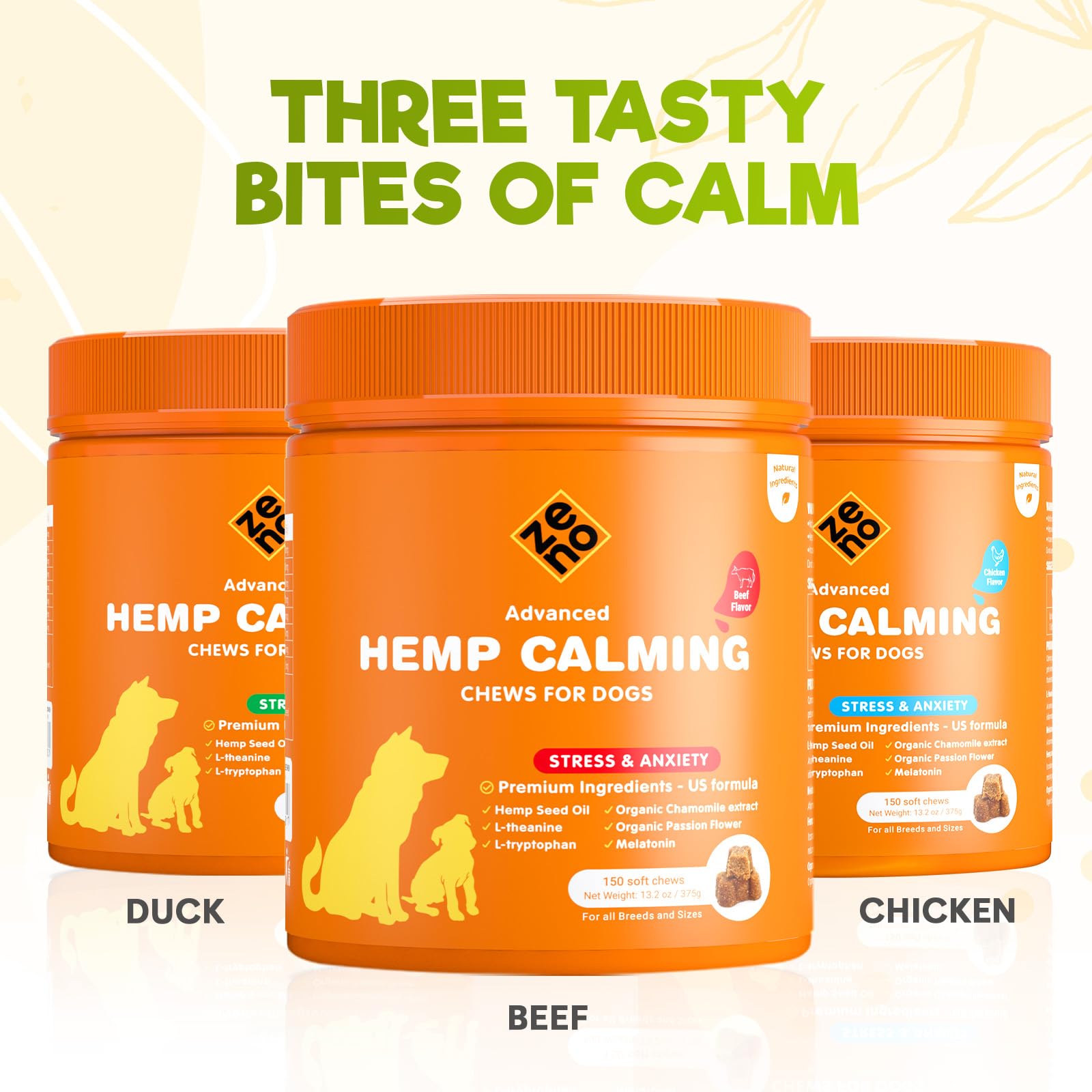 ZENO barking relief calming chews pack positions a friendly, stress-free grooming routine.