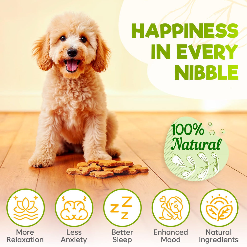 ZENO chicken flavor calming chews treats ready for anxiety relief in dogs.