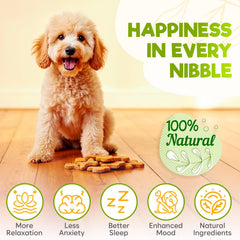 ZENO chicken flavor calming chews treats ready for anxiety relief in dogs.